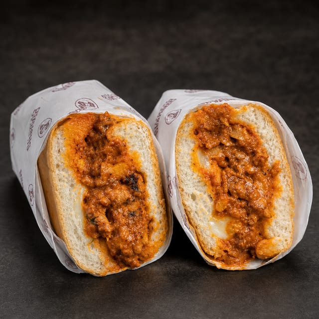 Makhni Beef Marinara Sub.