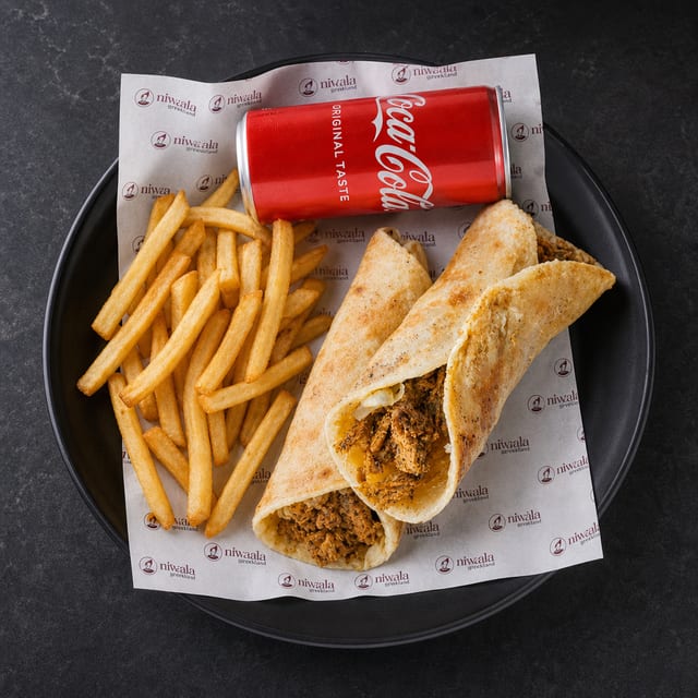 Kati Rolls Tandoori Shawarma Combo.
